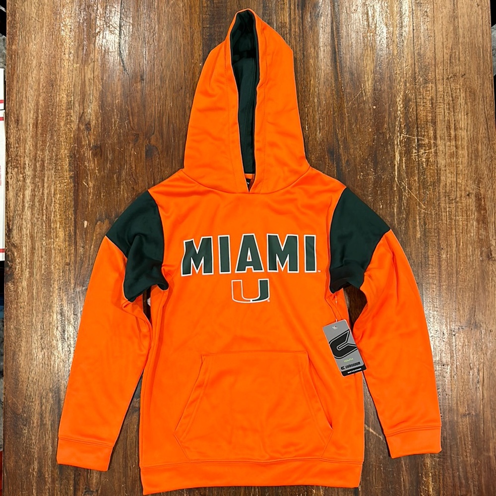Miami Hurricanes Pullover Hoodie, sz M (12-14yrs)